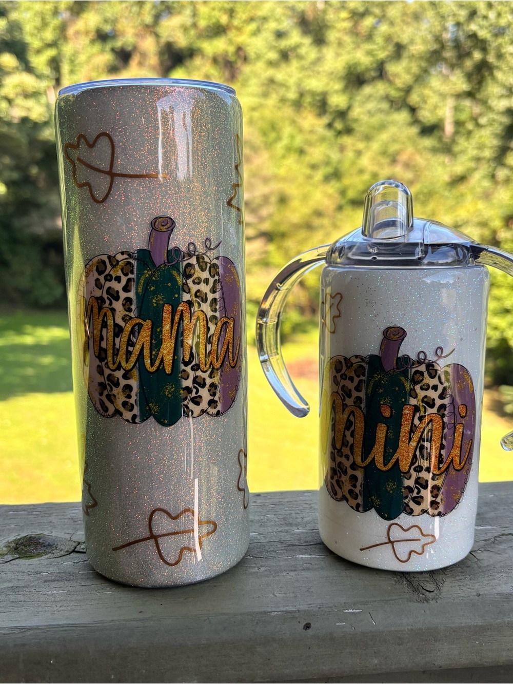 Tumbler Cups Mama & Mini Fall themed